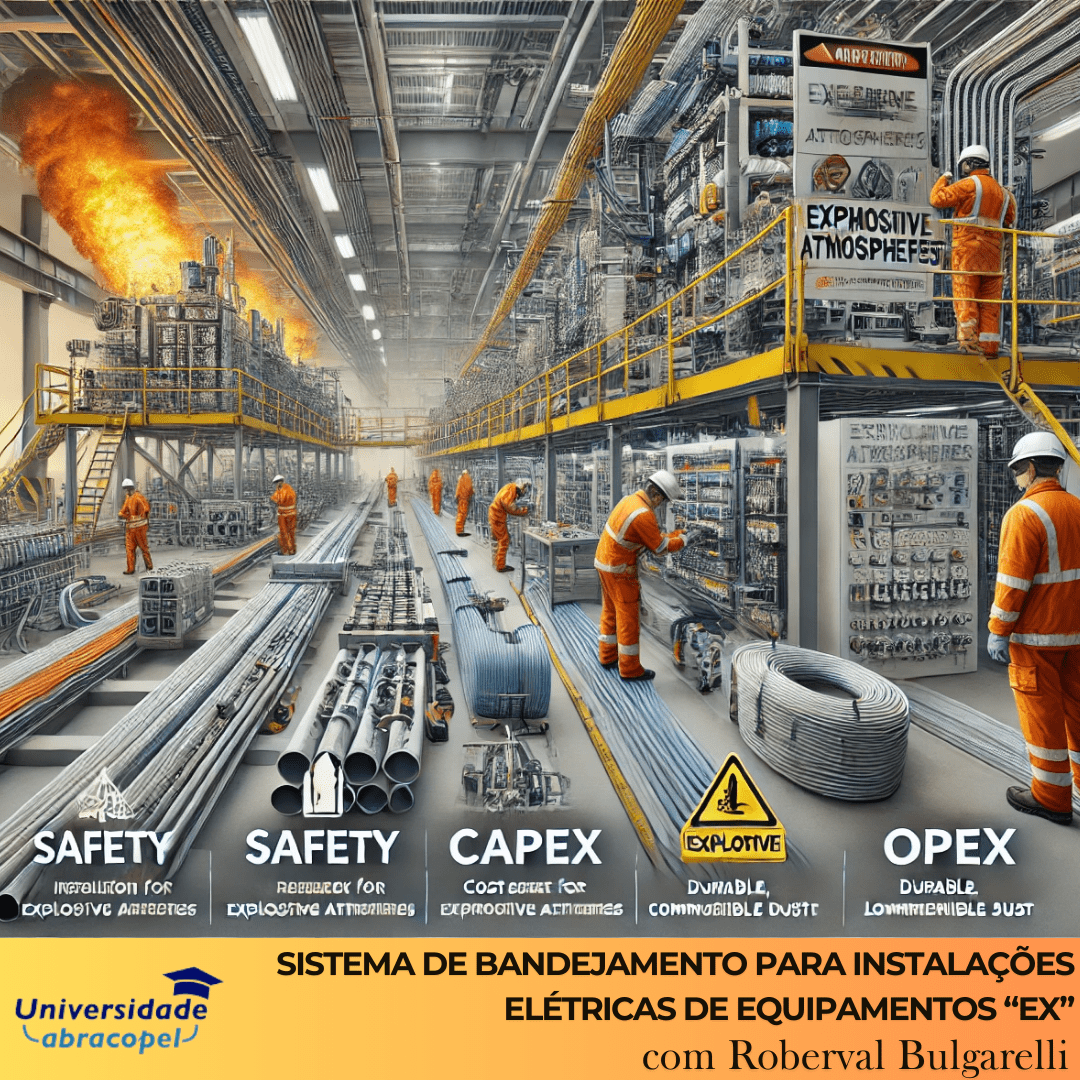 Card sobre bandejamento e eletrocalhas em instalações Ex